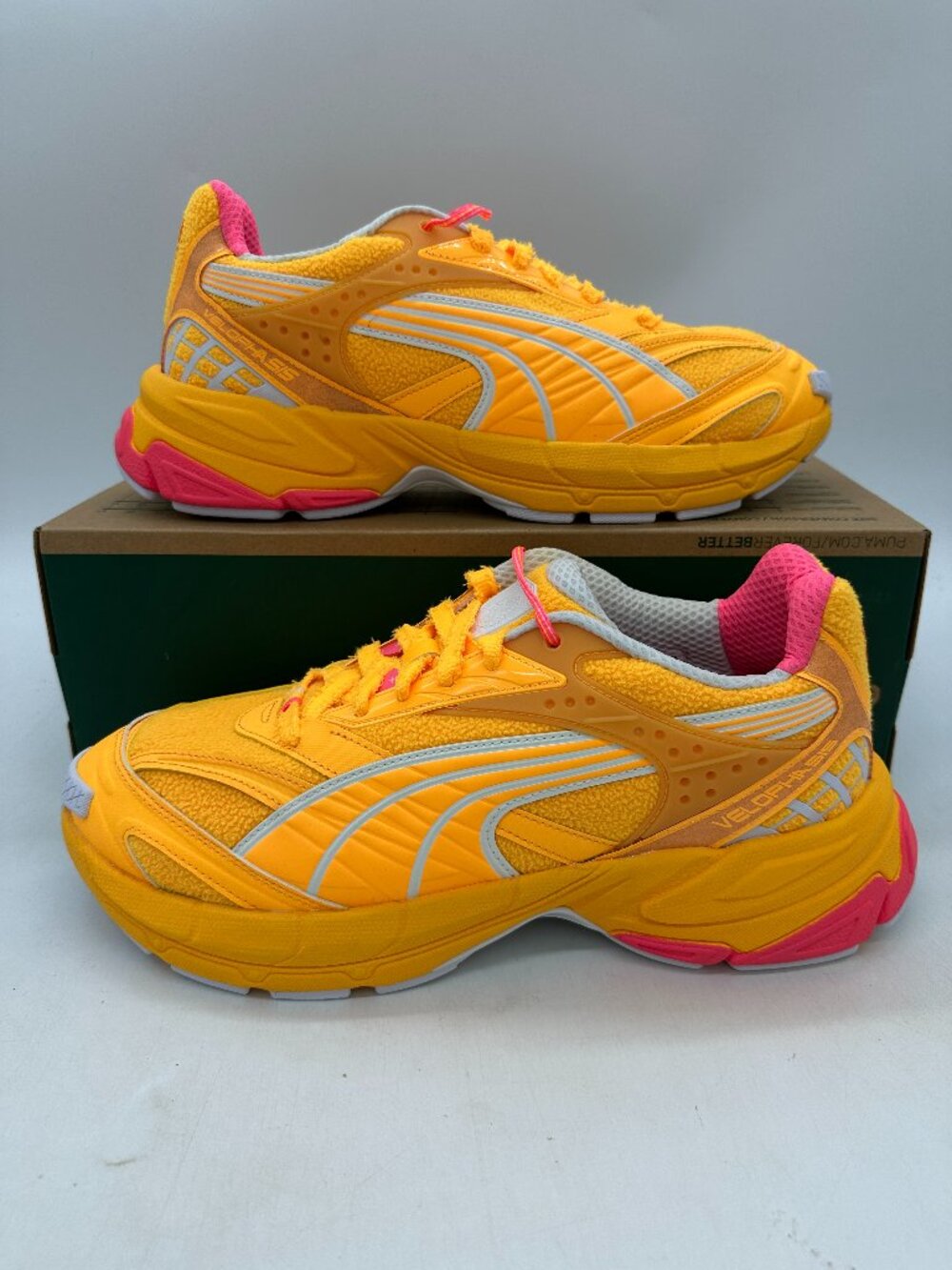 Puma Ferrari Men's Size 11.5 Yellow White Athletic Shoes 308469 02